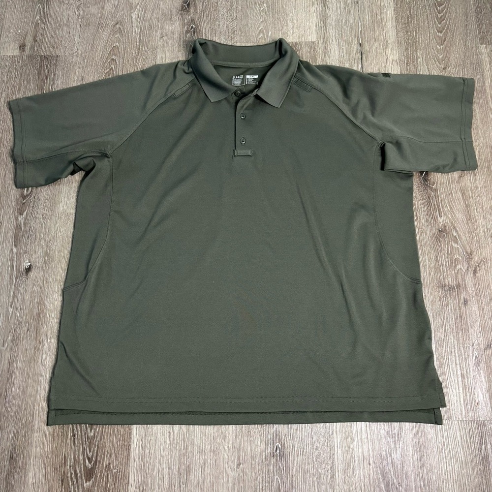 5.11 Tactical Men's 2XL Polo 71049 Performance Polo Olive Green Shirt EUC